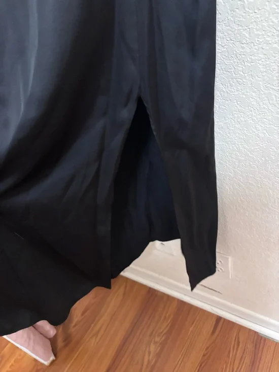 Abercrombie & fitch black satin midi dress - Picture 3 of 8